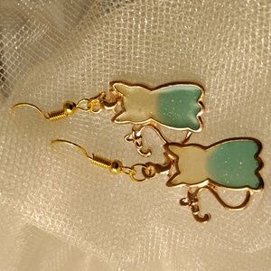 Cat Sparkling Earring Drop Pet Animal Gold Cat Earrings for Women’s Acce…